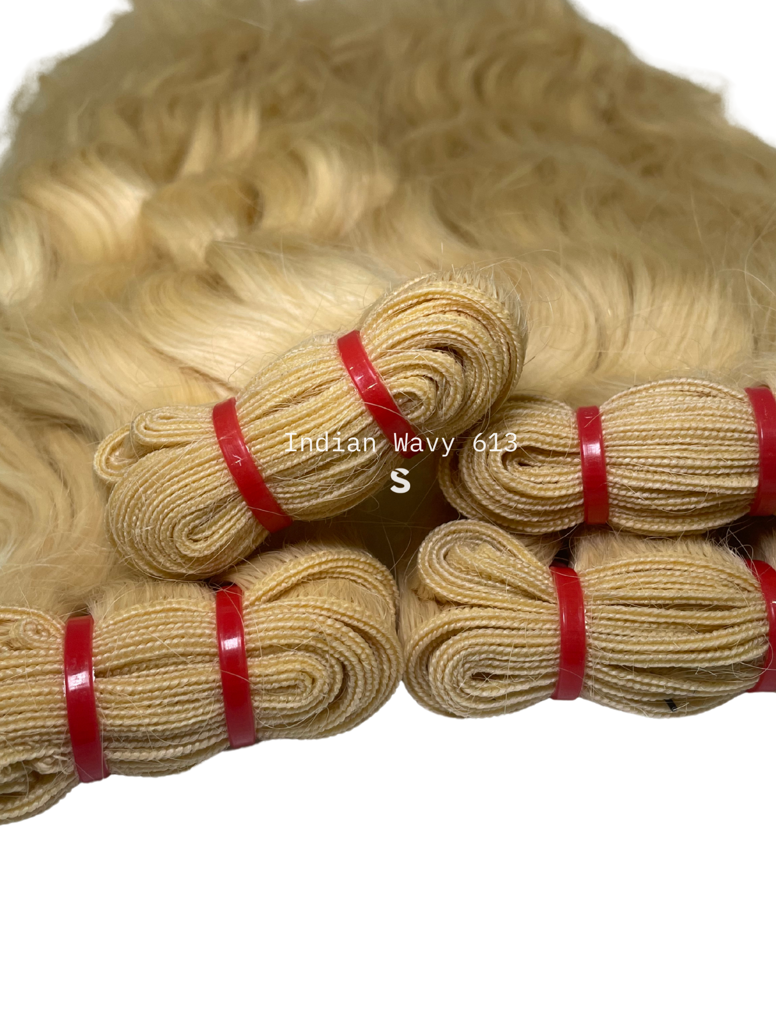 Indian Raw Hair Bundle Set- 613 Blonde Wavy